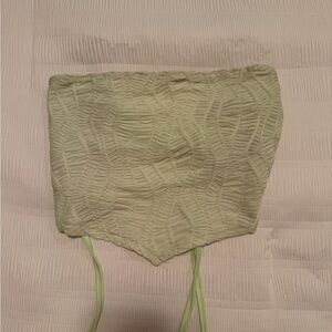 SHEIN Textured Green Crop Top